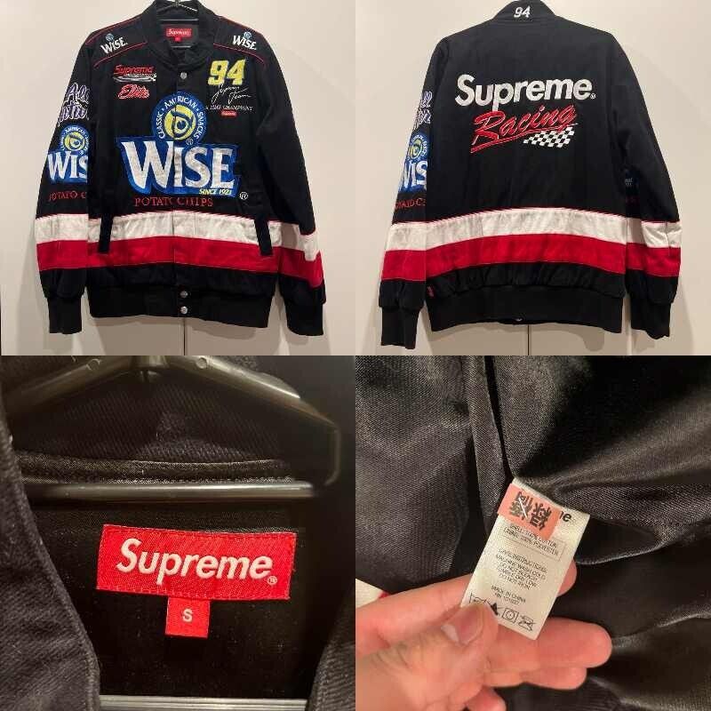 Supreme Wise Racing Jacket 13AW Black Patches Size S Used Supreme Wise Racing Jacket 13AW Black Patches Size S Used