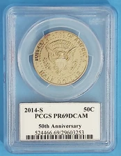 2014 S 50th Anniversary PCGS PR 69 DCAM Half Dollar