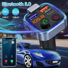 Bluetooth FM Transmitter Wireless Car Adapter Kit Handsfree HiFi Bass MP3 Player