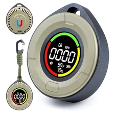 3-In-1 Portable Carbon Monoxide Detector, Professional Rechargeable Real-Time
