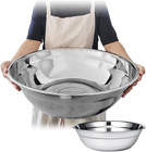 Premium 16 Qt Stainless Steel Mixing Bowl - Rust-Free & Durable, Made in Korea