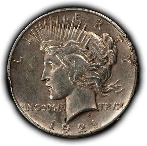 1921 $1 Silver Peace Dollar - High Relief Key Date - XF/AU - SKU-B5539