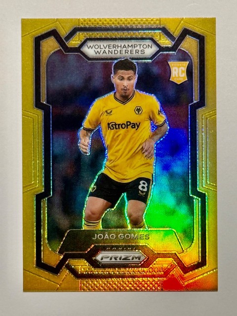2023-24 PANINI PRIZM JOAO GOMES 2/10 TRUE GOLD RC PREMIER LEAGUE ROOKIE P1