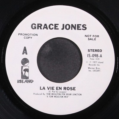 GRACE JONES: la vie en rose ISLAND 7'' Single 45 RPM