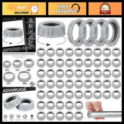 50 Pcs Plastic Insulating Bushings for EMT Rigid IMC Conduit Fittings - 1 Inch