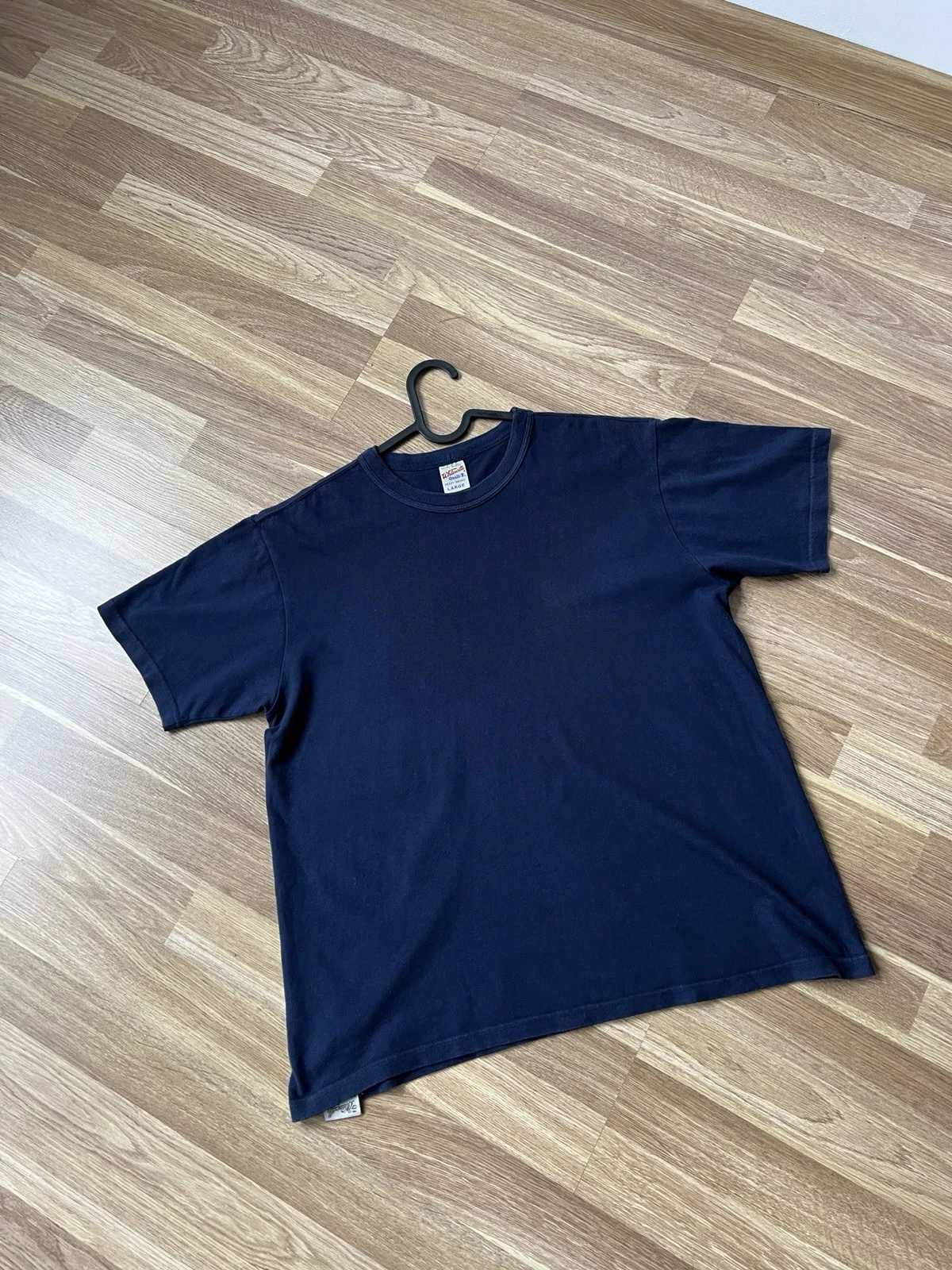 Whitesville 2 T-Shirt Heavy Weight Quali-T Navy Size L Mens Made In Japan - product detail image 9