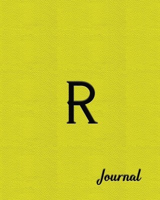 R Journal: Elegant Yellow Writing Notebook 8x10 Softcover Leather