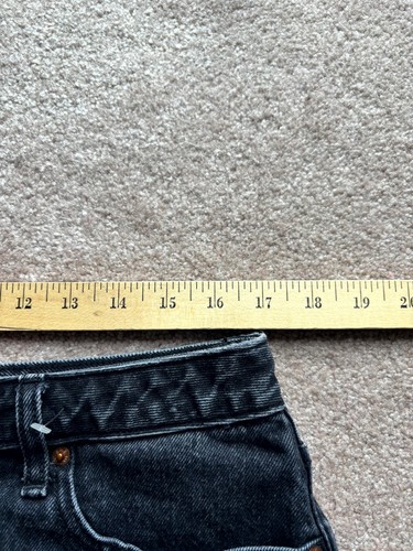 Abercrombie & Fitch 14/32 Zoe Skirt Black Denim Zip Front Mini - Picture 3 of 5