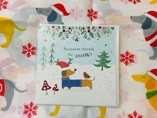 Sausage Dog / Dachshund Christmas Card Gift New Dachshund Through The Snow 🎄