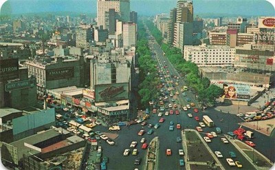 Mexico  City D.F. Mexico El Paseo de la Reforma con el Caballito