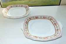 Vintage Roslyn China - 2 x  Sandwich / Cake Plates - Reid & Co England c1920s