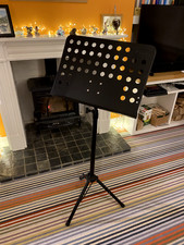 Tiger MUS7-BK Orchestral Music Stand, Fully Adjustable Sheet Music Stand – Black