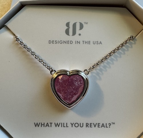 Bomb Party Necklace "To Tremble In Happiness" LC Pink Ice Crystal Rhodium - Picture 2 of 5