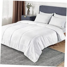  Duvet Insert King Size - Lightweight Comforter, Quilted Summer Duvet Insert, 