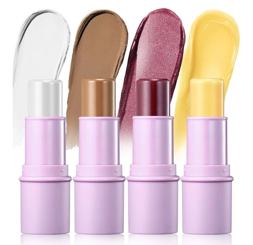 LUXAZA 4Pcs Cream Blush Contour Highlighter Bronzer Moisturizer Stick Makeup ... - Picture 1 of 3