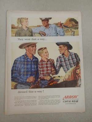 1954 VTG Original Magazine Ad ARROW Shirts They Went That-A-Way