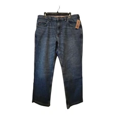 Duluth Trading Co NEW Flex Ballroom Jeans Mens 36x28 Blue Stretch Denim Relaxed