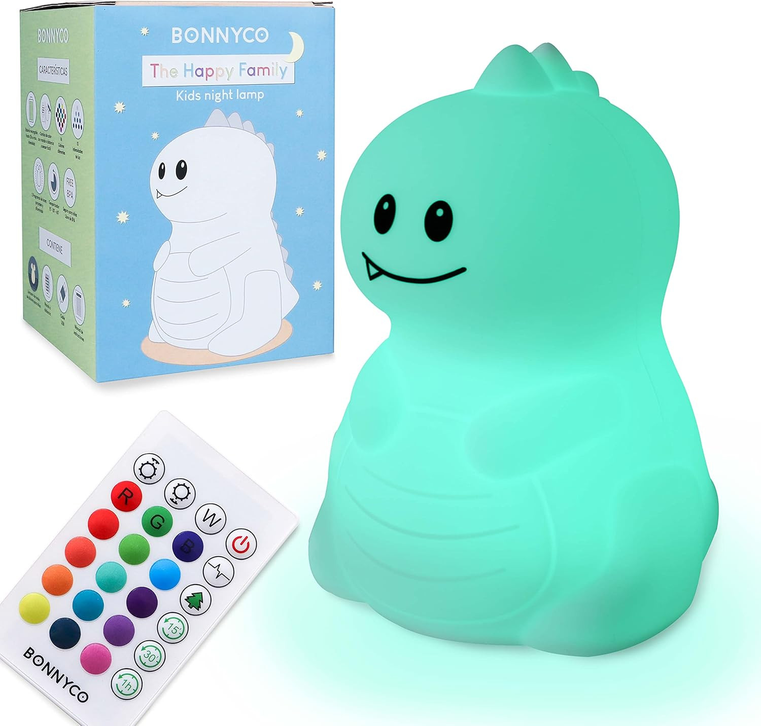 Luce Notturna Design Bambini: 16 Colori RGB, Touch e Silicone