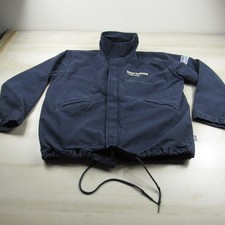 Tyndale Jacket Men Medium Blue FR Fire Resistant Canvas Zip Heavy Outdoor