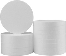 14 Pack Crafts Foam Circles, Polystyrene round Foam Discs 8 8 1 In for DIY Pro
