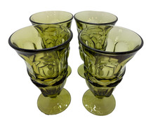 Vintage Fostoria Argus Green Iced Tea Tumblers &ndash; Mid‑Century Modern Set of 4, 6&frac12;