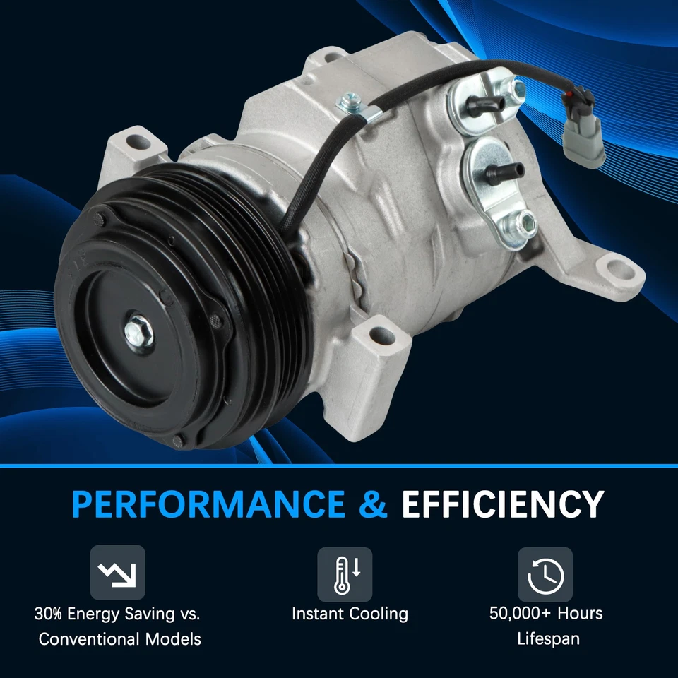 Compresor de aire acondicionado con embrague para Chevrolet Suburban 1500 2000-2009 15-21127 Foto 4 de 4