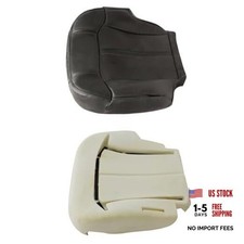 Driver Side Foam Cushion Bottom Leather Replacement Seat Cover Dark Gray