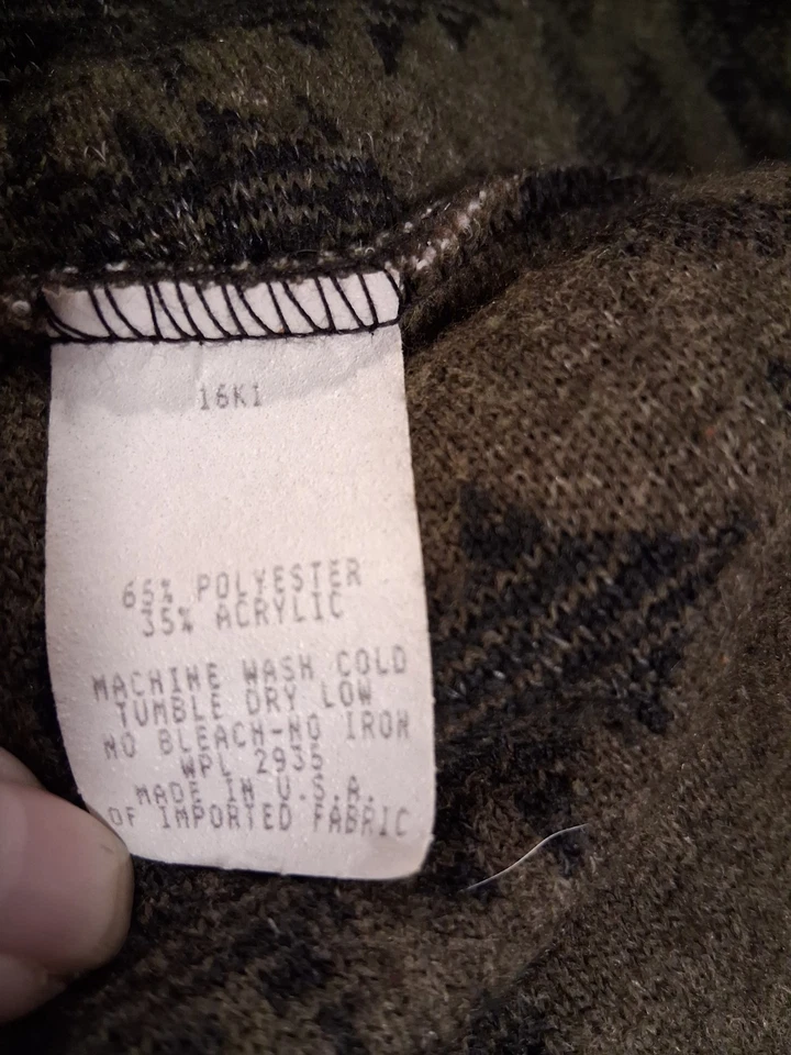 Abrigo Chaqueta de Peluche Vintage Años 80 Alpes Polar Talla Grande Oso Verde Bosque Cremallera Cómodo  Foto 4 de 4