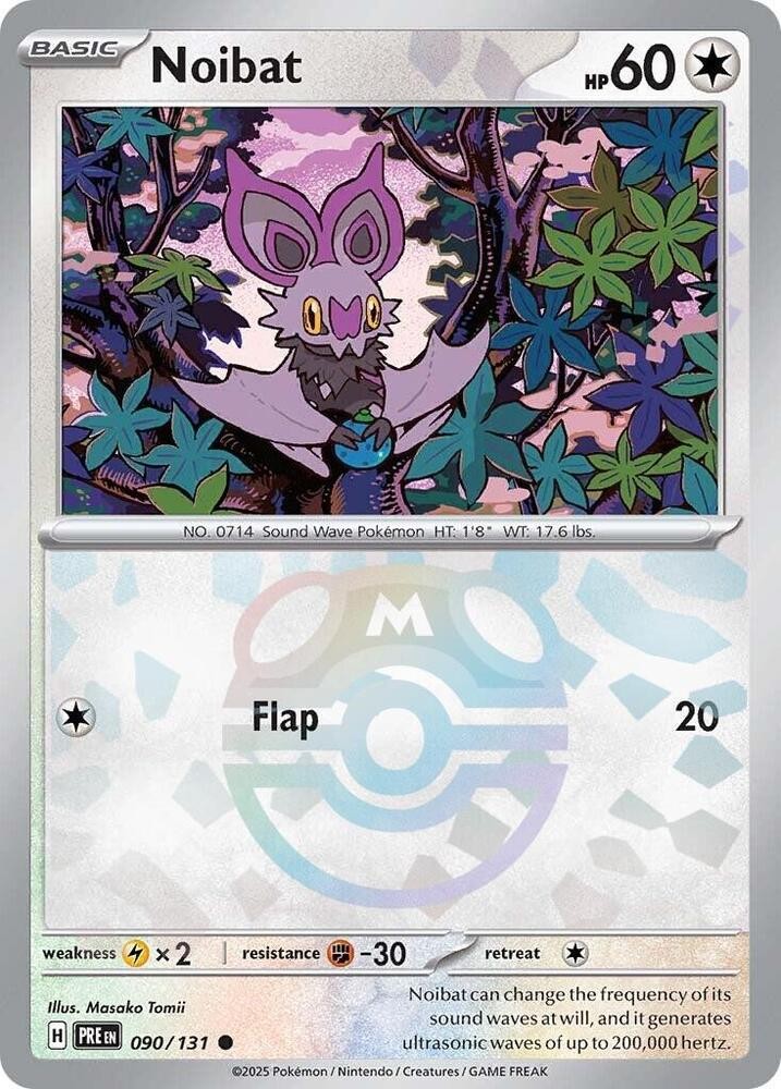 Noibat (Master Ball Pattern) Holo Common SV: Prismatic Evolutions 090/131 NM