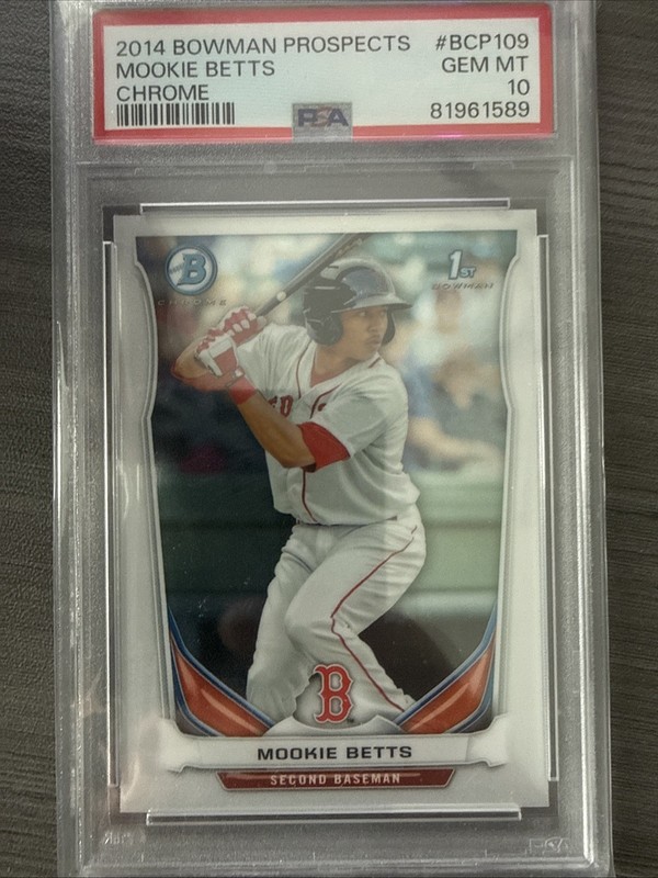 Bowman 2014 Prospects Chrome Mookie Betts #BCP109 RC PSA 10 Red Sox