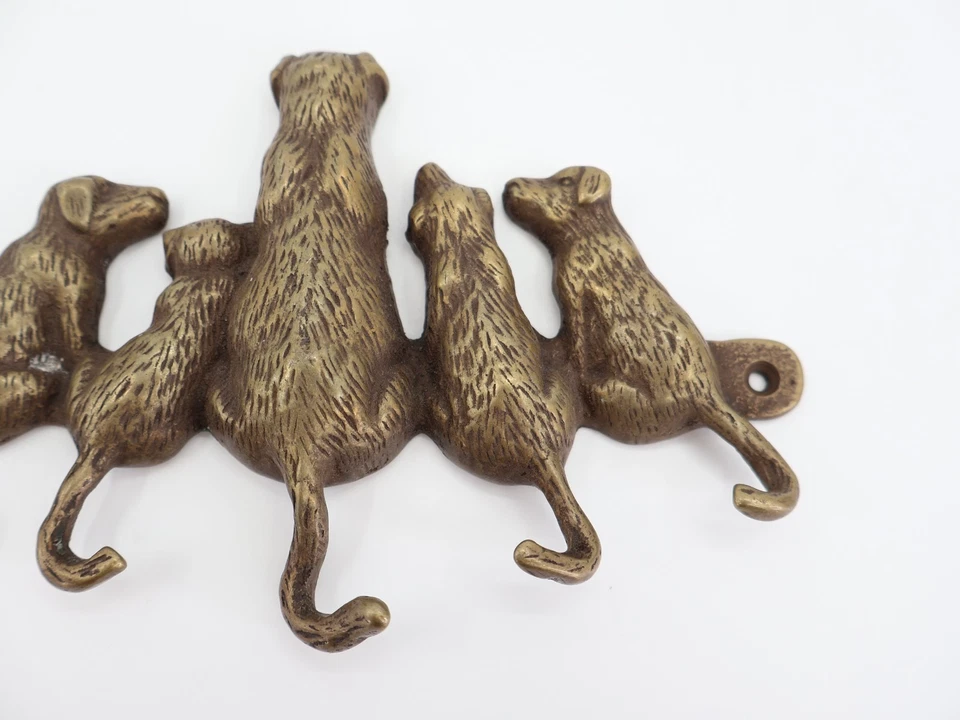 Dog Tail Key Hook Hanger Holder Metal SPI San Pacific Int'l 5 Hooks 7.5" Long - Image 2 of 4