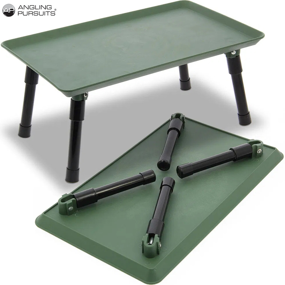 Folding Carp Fishing Bivvy Table Polypropylene Top With Aluminium Legs Camping
