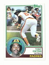 1983 TOPPS TONY GWYNN RC ROOKIE CARD #482 Printing Error on Back . rookie card picture