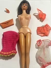 1960s Vintage Barbie Doll Chocolate Bon Bon TNT With Swimsuit Purse Brown Hair
