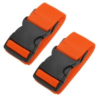 GepäCkgurte, 2Pcs Koffergurte Verstellbare GepäCkbäNder Mit Schnalle, Orange