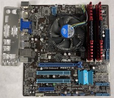 ASUS P8Q77-M LGA1155 Motherboard Intel i7-3770K 16GB DDR3 /W I/O Plate. TESTED