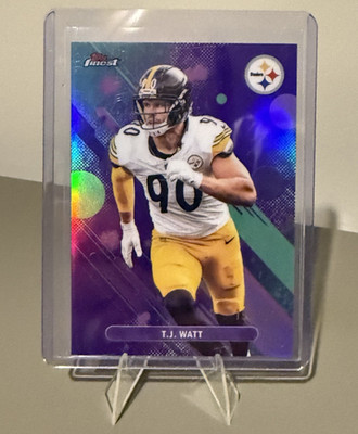 Topps Finest T.J. Watt Finest Performance #99 Steelers Purple /250 2025