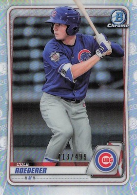 2020 Bowman Chrome #BCP-206 Cole Roederer Prospects Refractor #/499