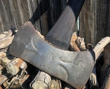 True Temper Kelly Perfect Double Bit Axe Western Pattern W Bevels USFS Stamps