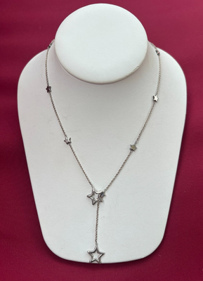 Tiffany & Co. Sterling Silver Star Lariat Necklace 19