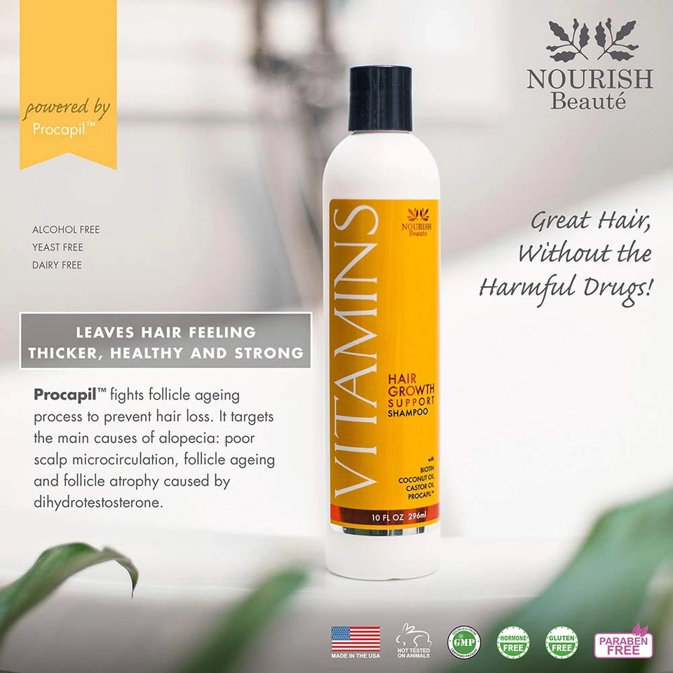 Nourish Beaute Vitamins Shampoo for Hair Loss that 10 Fl Oz (Pack of 1)  - Image 3 of 4