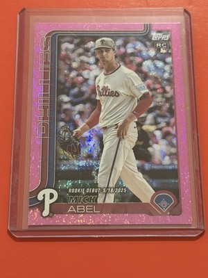 2025 Topps Update Series - Rookie Debut Mick Abel #US270 Pink Diamante Foil (RC)