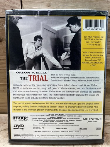 The Trial (DVD, 2000, Meilensteinsammlung) brandneu versiegelte Druckknopftasche - Bild 2 von 4
