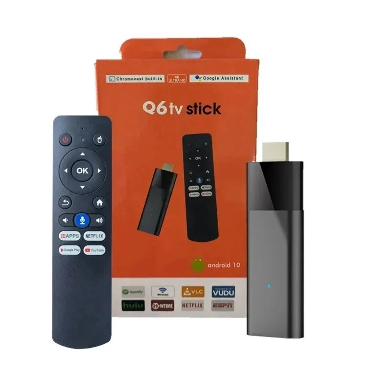 Smart 4K UHD Android TV Stick Media Player with Wi-Fi BT5 Google Voice Remote UK - Image 4 of 4