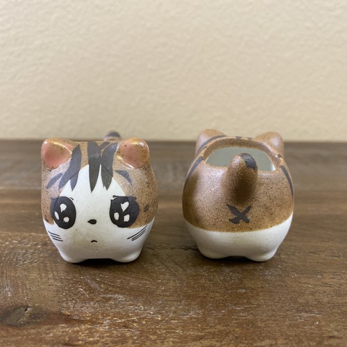 5 Ceramic Kitten Cat Hand Painted Mini Succulent Planter Pots By Apollo So Cute! - Picture 4 of 11