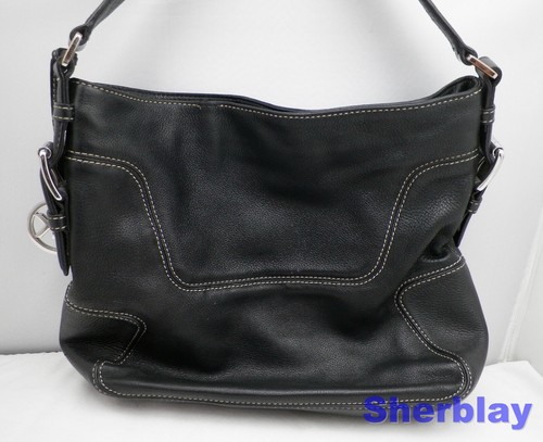 Michael Kors Dark Brown Brookville Pebble Leather Hobo Shoulder Bag Purse - Picture 4 of 9