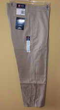 NWT Chaps Pants Khaki Plain Front-Adj Waist-Size 14 Husky