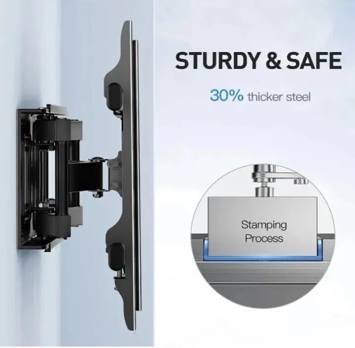 PERLESMITH TV Wall Bracket 3782 Inch TVs up to 60kg, Swivel Tilt Vesa