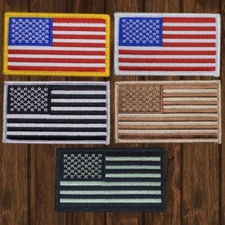 American Flag Embroidered Patch — 4-Pack — Iron On