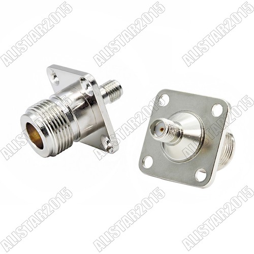 5x N Female Jack to SMA Female Straight Flange Panel Mount Connector Adapter - Picture 8 of 8
